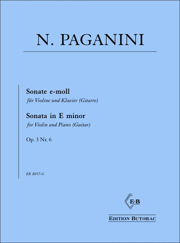 Cover - Paganini, Sonate e-moll